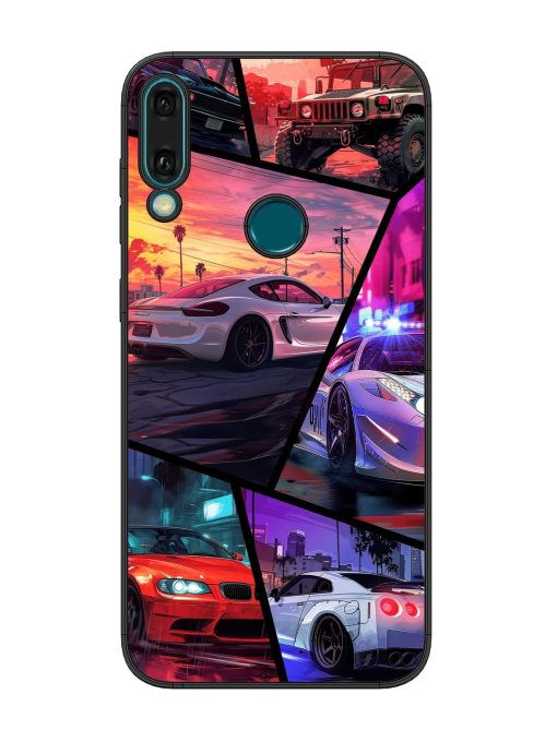 Ride In Pixels Glossy Metal Phone Cover for Honor Y9 (2019) Zapvi