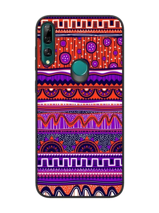 Ethnic Seamless Pattern Glossy Metal TPU Phone Cover for Honor Y9 Prime