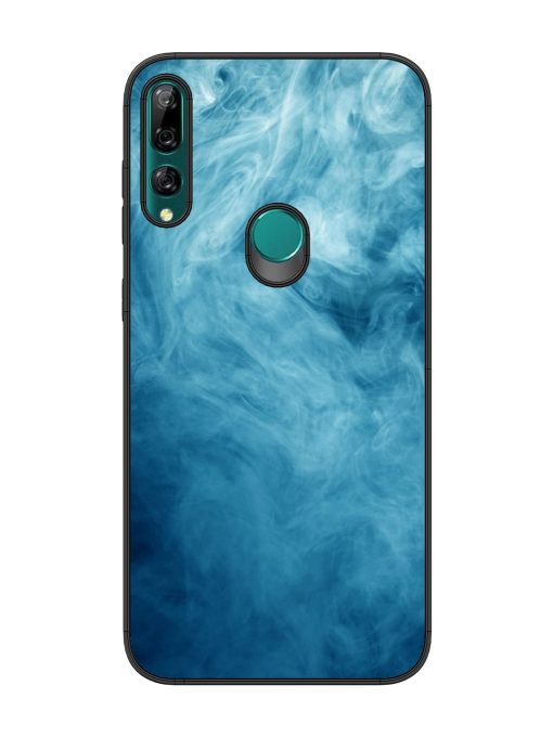 Blue Smoke Art Glossy Metal Phone Cover for Honor Y9 Prime