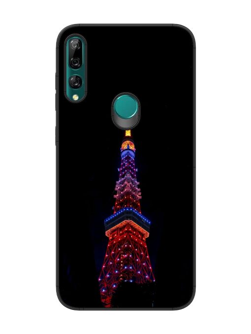 Eiffel Tower Night View Glossy Metal Phone Cover for Honor Y9 Prime Zapvi