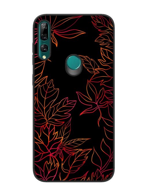 Red Floral Pattern Glossy Metal Phone Cover for Honor Y9 Prime