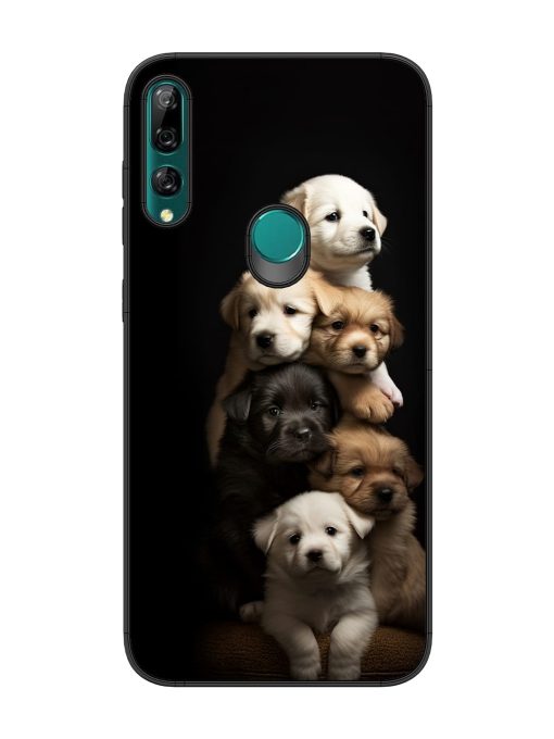 Cute Baby Dogs Glossy Metal Phone Cover for Honor Y9 Prime