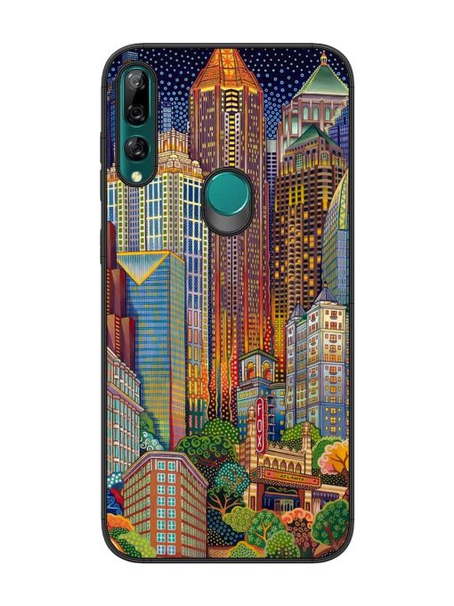 Cityscapes Art Glossy Metal Phone Cover for Honor Y9 Prime