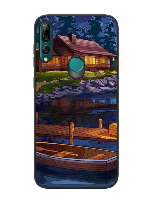 Village Night Scene Glossy Metal Phone Cover for Honor Y9 Prime Zapvi