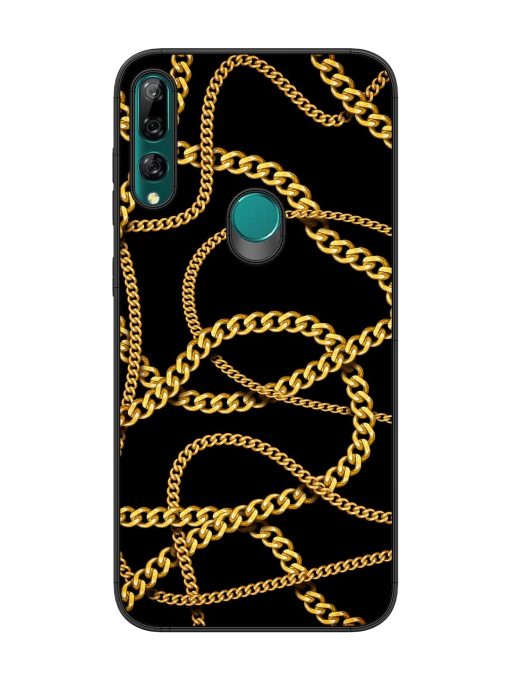 Decorative Golde Chain Glossy Metal Phone Cover for Honor Y9 Prime