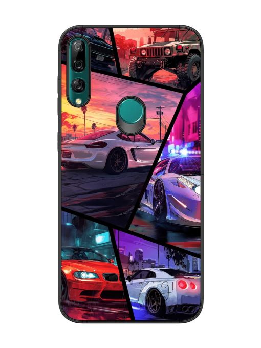 Ride In Pixels Glossy Metal Phone Cover for Honor Y9 Prime Zapvi