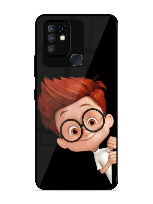 Smart Boy Cartoon Glossy Metal Phone Cover for Infinix Hot 10