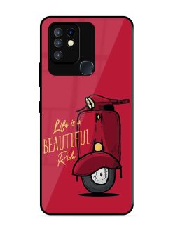 Life Is Beautiful Rides Glossy Metal Phone Cover for Infinix Hot 10
