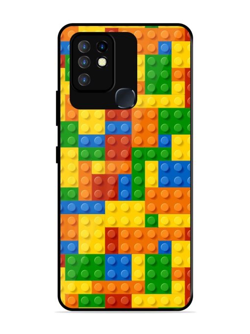 Building Blocks Glossy Metal TPU Phone Cover for Infinix Hot 10