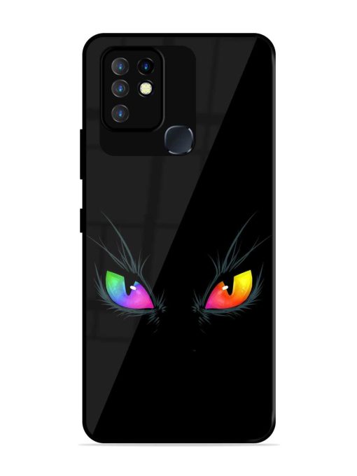 Cat Eyes Glossy Metal Phone Cover for Infinix Hot 10