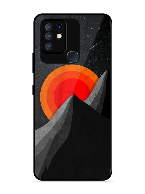 Black Mountain Glossy Metal Phone Cover for Infinix Hot 10