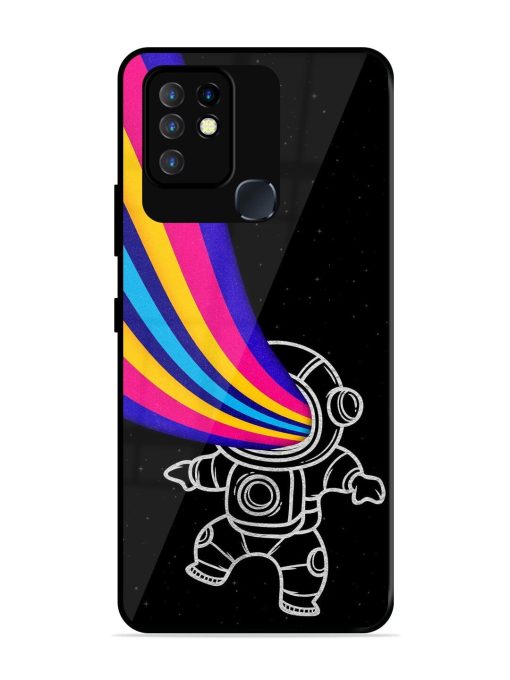 Astronaut Glossy Metal TPU Phone Cover for Infinix Hot 10 Zapvi