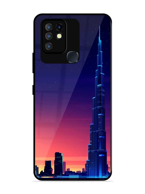 Burj Khalifa Abstract Glossy Metal Phone Cover for Infinix Hot 10