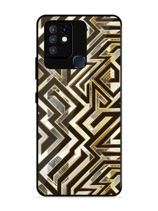 Technology Geometric Seamless Glossy Metal Phone Cover for Infinix Hot 10