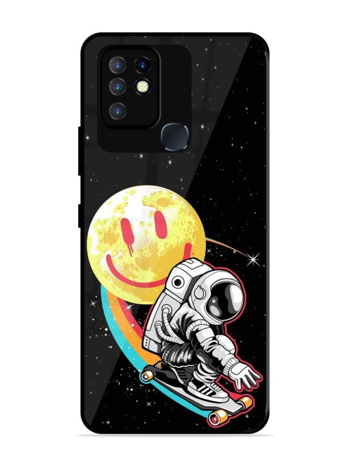 Astronaut Art Glossy Metal Phone Cover for Infinix Hot 10 Zapvi