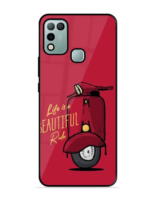 Life Is Beautiful Rides Glossy Metal Phone Cover for Infinix Hot 10 Play Zapvi