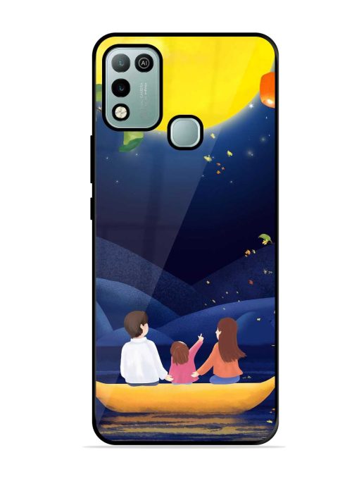 Happy Family And Beautiful View Glossy Metal Phone Cover for Infinix Hot 10 Play Zapvi