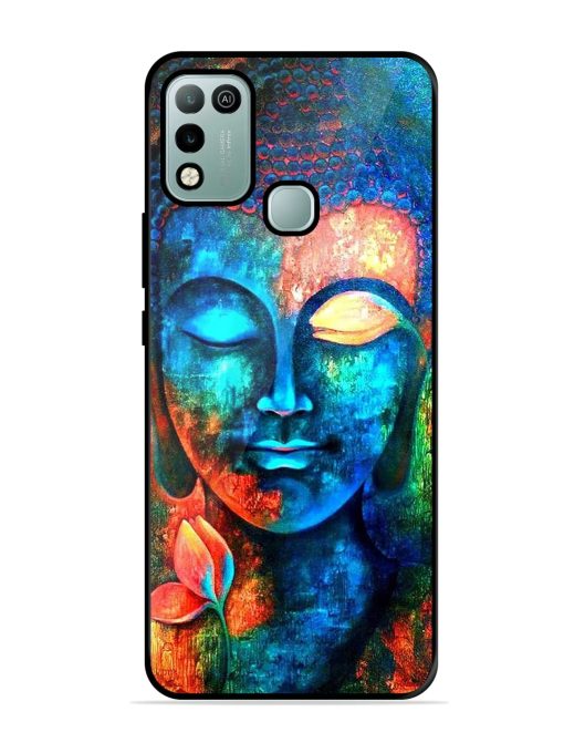 Buddha Painting Glossy Metal Phone Cover for Infinix Hot 10 Play Zapvi