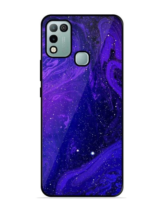 Galaxy Acrylic Abstract Art Glossy Metal Phone Cover for Infinix Hot 10 Play Zapvi