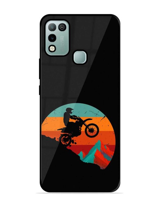 Mountain Bike Glossy Metal Phone Cover for Infinix Hot 10 Play Zapvi