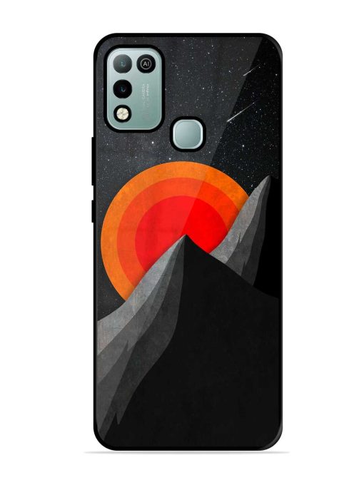 Black Mountain Glossy Metal Phone Cover for Infinix Hot 10 Play Zapvi