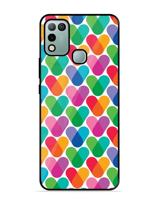 Overlapping Colors Colorful Glossy Metal TPU Phone Cover for Infinix Hot 10 Play Zapvi