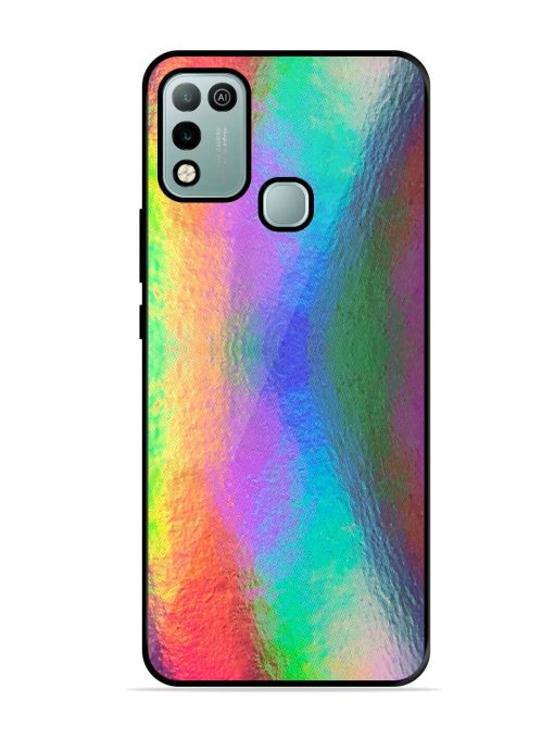 Colorful Holographic Background Glossy Metal TPU Phone Cover for Infinix Hot 10 Play Zapvi