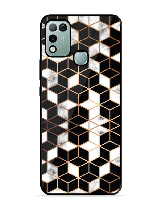 Vector Marble Texture Glossy Metal Phone Cover for Infinix Hot 10 Play Zapvi