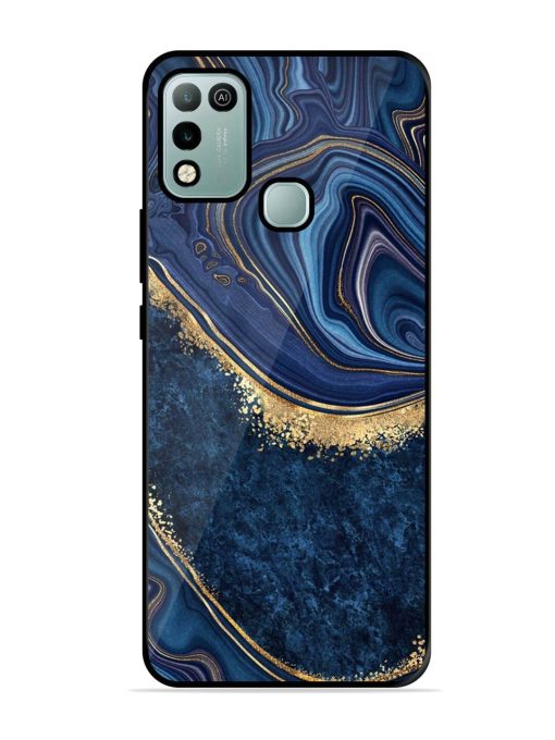 Abstract Background Blue Glossy Metal TPU Phone Cover for Infinix Hot 10 Play