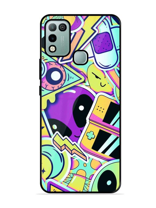 Scratch Art Glossy Metal Phone Cover for Infinix Hot 10 Play