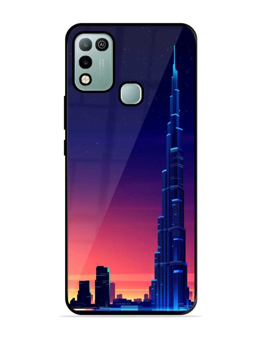 Burj Khalifa Abstract Glossy Metal Phone Cover for Infinix Hot 10 Play Zapvi