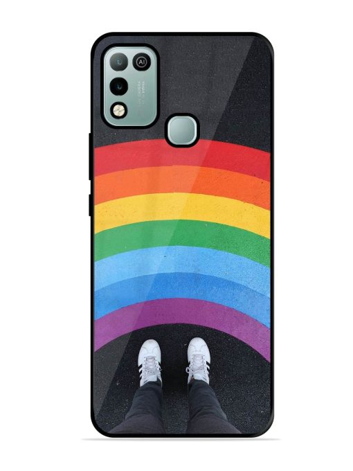 Legs Rainbow Glossy Metal TPU Phone Cover for Infinix Hot 10 Play