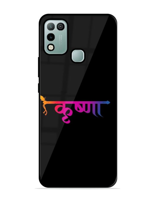 Krishna Typo Glossy Metal Phone Cover for Infinix Hot 10 Play Zapvi