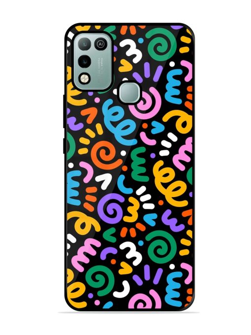 Colorful Seamless Vector Glossy Metal Phone Cover for Infinix Hot 10 Play Zapvi