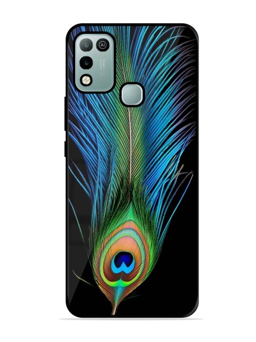 Peacock Feather Glossy Metal TPU Phone Cover for Infinix Hot 10 Play