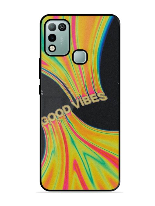 Good Vibes Glossy Metal Phone Cover for Infinix Hot 10 Play Zapvi