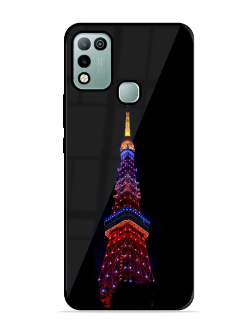 Eiffel Tower Night View Glossy Metal Phone Cover for Infinix Hot 10 Play Zapvi