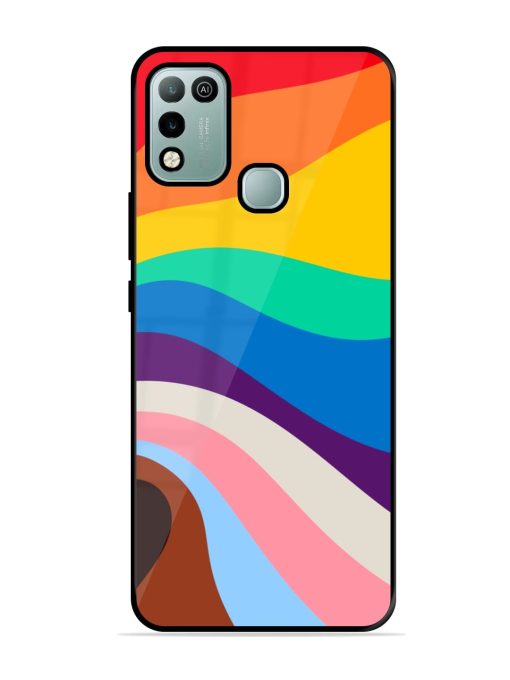 Minimal Pride Art Glossy Metal Phone Cover for Infinix Hot 10 Play Zapvi