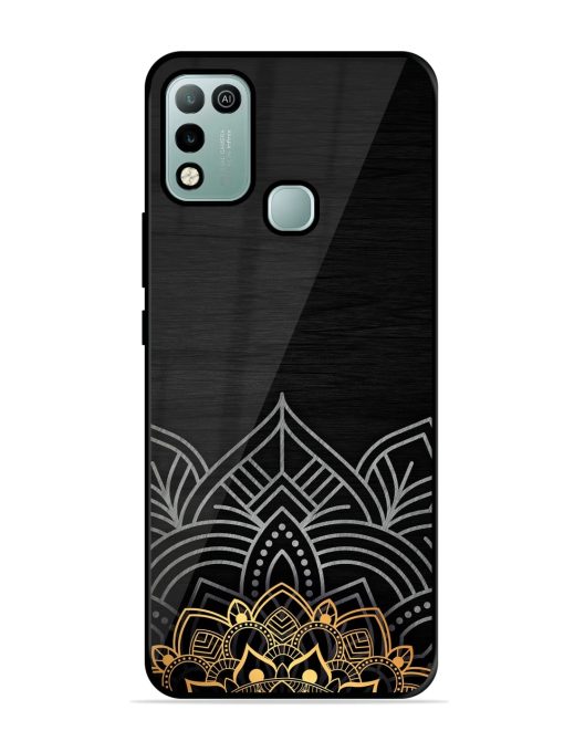 Decorative Golden Pattern Glossy Metal Phone Cover for Infinix Hot 10 Play