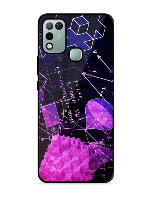 Math Physics Formula Art Glossy Metal Phone Cover for Infinix Hot 10 Play Zapvi