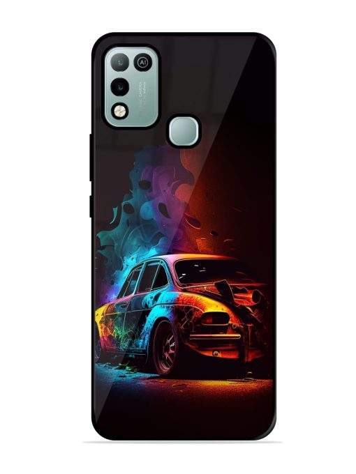 High Classic Car Art Glossy Metal Phone Cover for Infinix Hot 10 Play