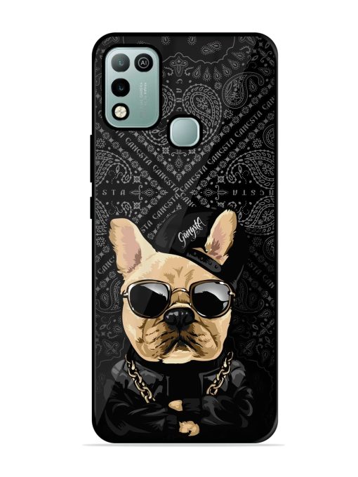 Gangsta Cool Sunmetales Dog Glossy Metal Phone Cover for Infinix Hot 10 Play Zapvi