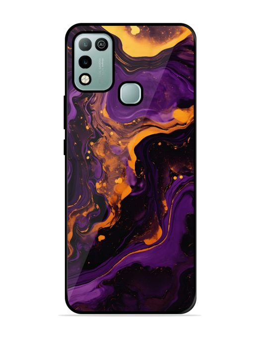 Painting Of A Purple Glossy Metal Phone Cover for Infinix Hot 10 Play Zapvi