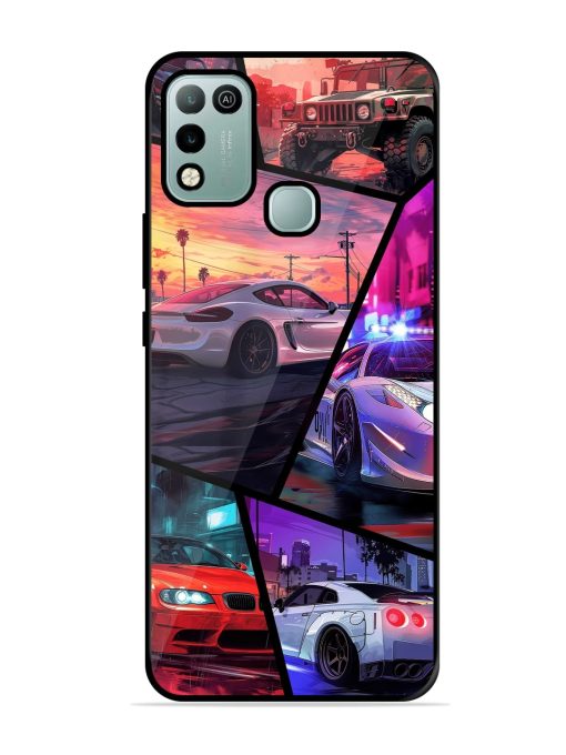 Ride In Pixels Glossy Metal Phone Cover for Infinix Hot 10 Play Zapvi