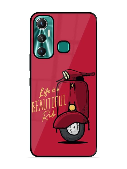 Life Is Beautiful Rides Glossy Metal Phone Cover for Infinix Hot 11 (2021) Zapvi