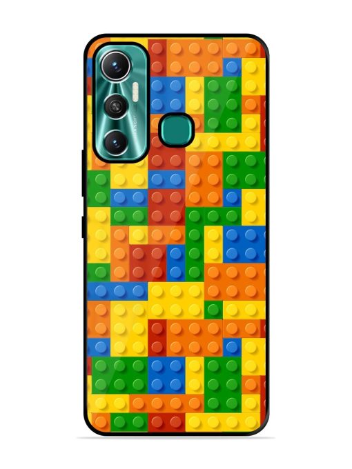 Building Blocks Glossy Metal TPU Phone Cover for Infinix Hot 11 (2021) Zapvi