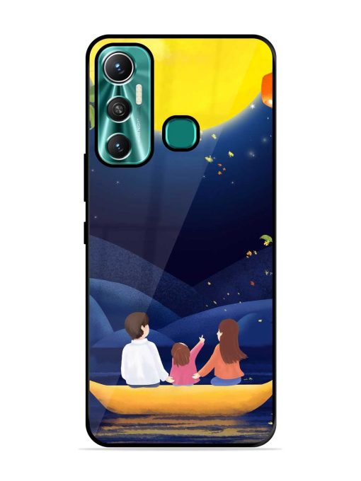 Happy Family And Beautiful View Glossy Metal Phone Cover for Infinix Hot 11 (2021) Zapvi