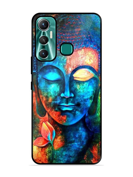 Buddha Painting Glossy Metal Phone Cover for Infinix Hot 11 (2021) Zapvi