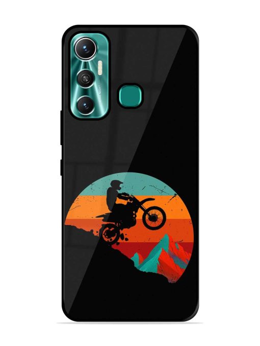 Mountain Bike Glossy Metal Phone Cover for Infinix Hot 11 (2021) Zapvi