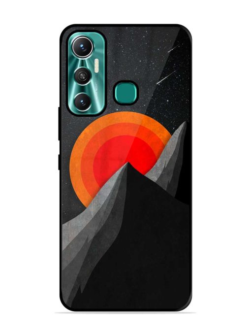 Black Mountain Glossy Metal Phone Cover for Infinix Hot 11 (2021) Zapvi